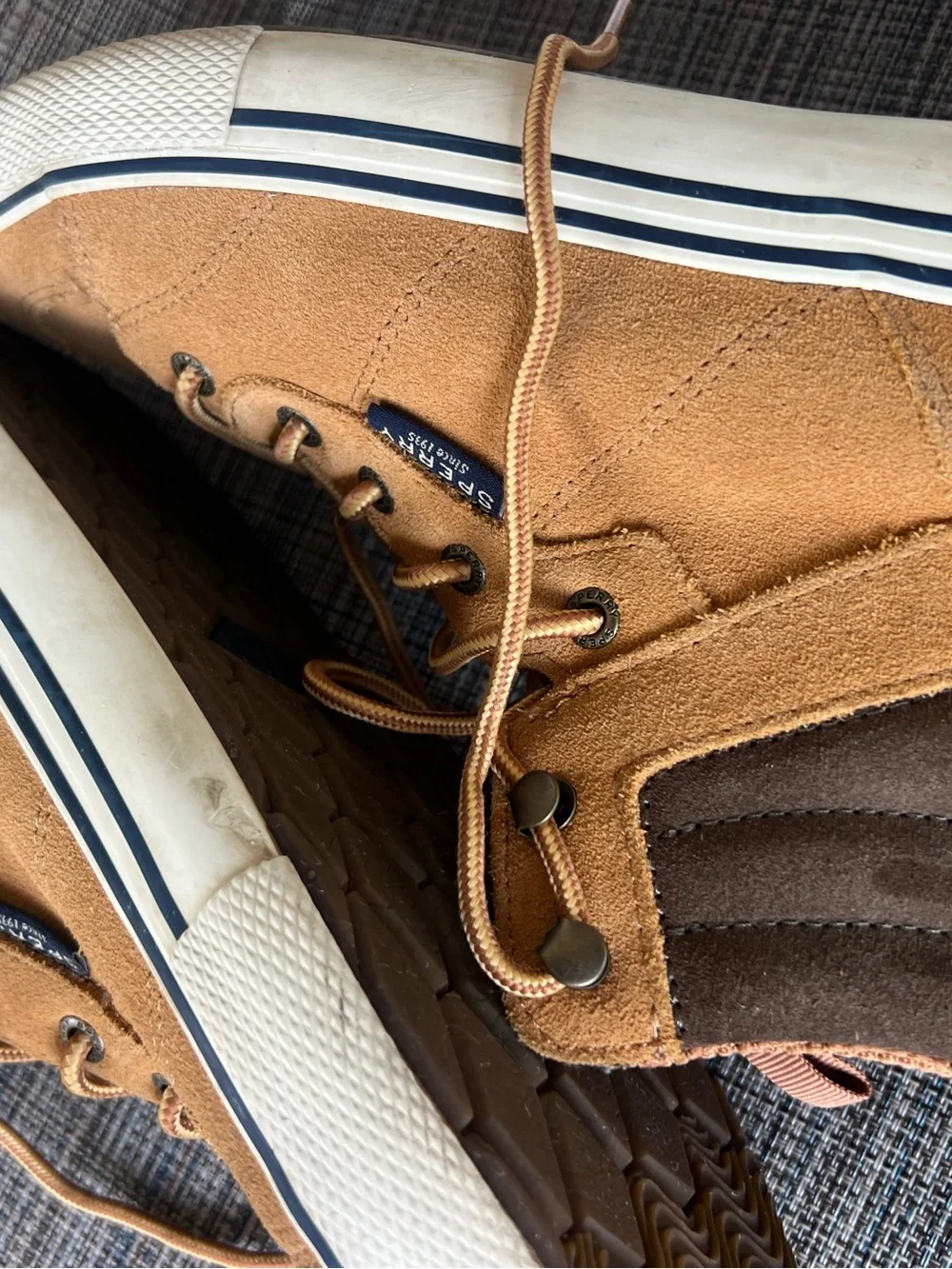 Sperry Striper Storm Waterproof Men’s Boots Tan/Brown STS23707 - size 8